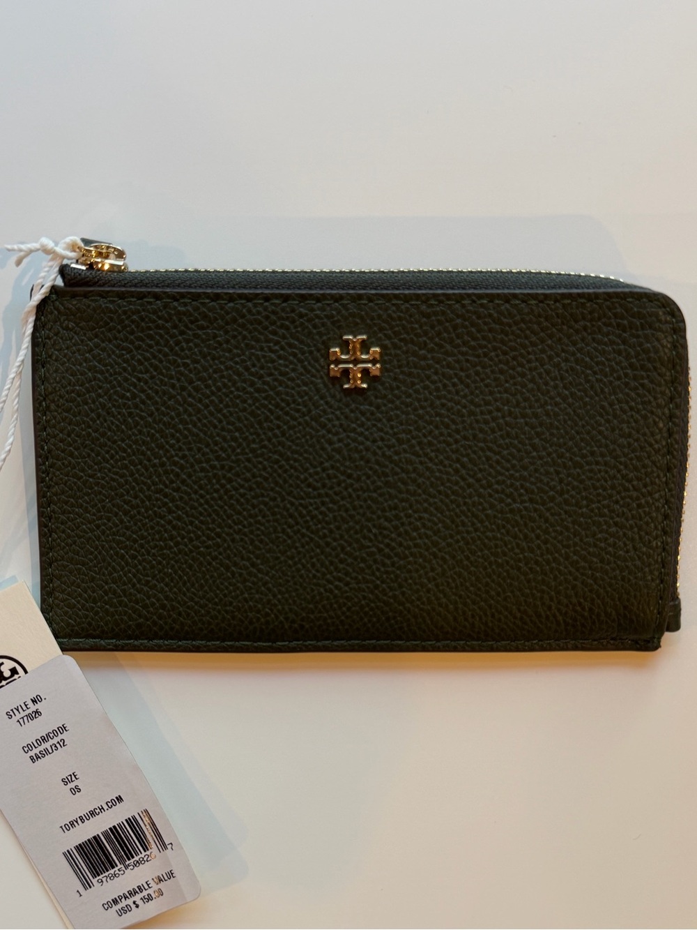 Tory Burch Blake Card Case in Basil NWT